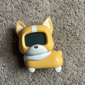 Yellow and White Robot Dog Action Figure
